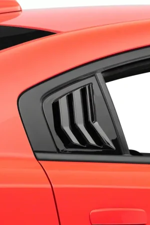SpeedForm Quarter Window Louvers; Gloss Black Free Shipping