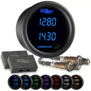 Luxury Dual Digital Wideband Air/Fuel Ratio Gauge; Black 7 Color