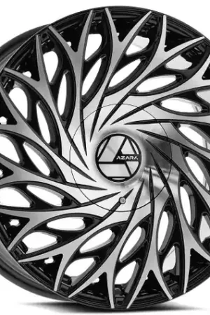 Hot Deal Azara AZA-525 5x115/5x139.7 22x9.5 +15 Gloss Black & Machined