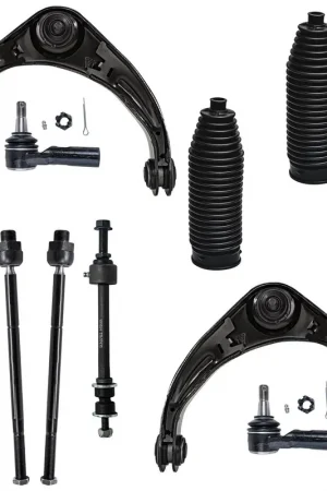 10pc Front Upper Control Arms Tie Rods Sway Bar Links Suspension Kit Budget
