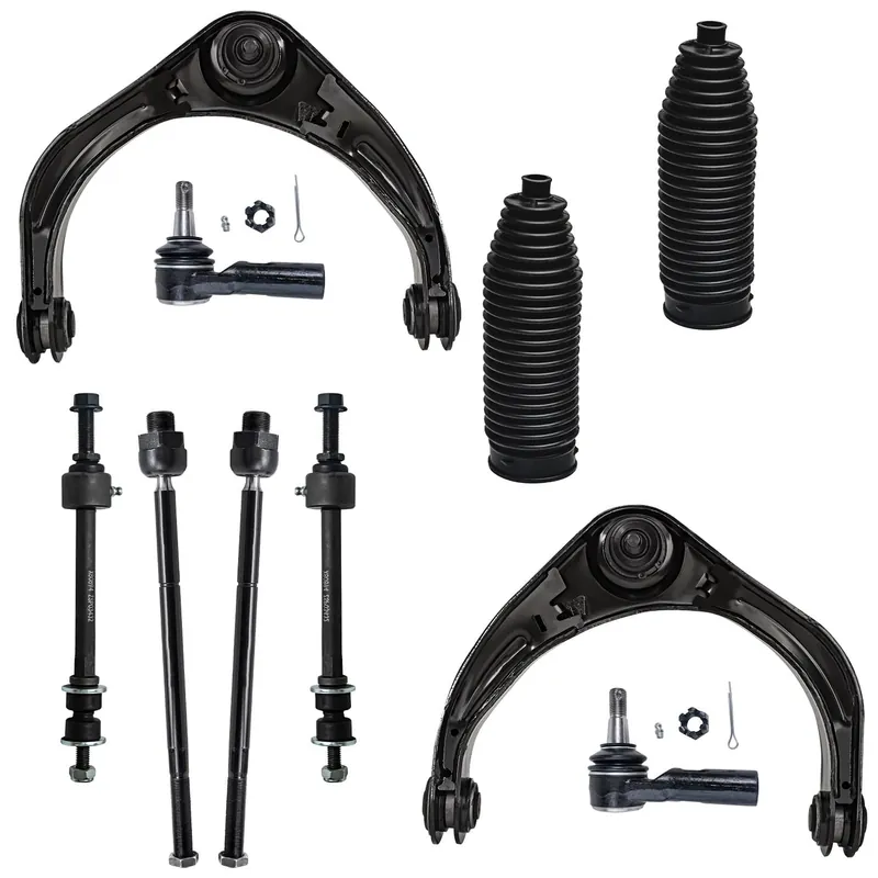 10pc Front Upper Control Arms Tie Rods Sway Bar Links Suspension Kit Budget