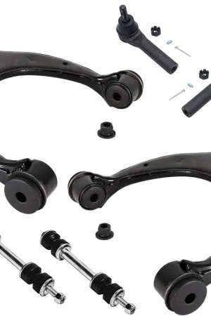 Limited Time 6pc Front Upper Control Arms Outer Tie Rods Sway Bar Links Suspension Kit