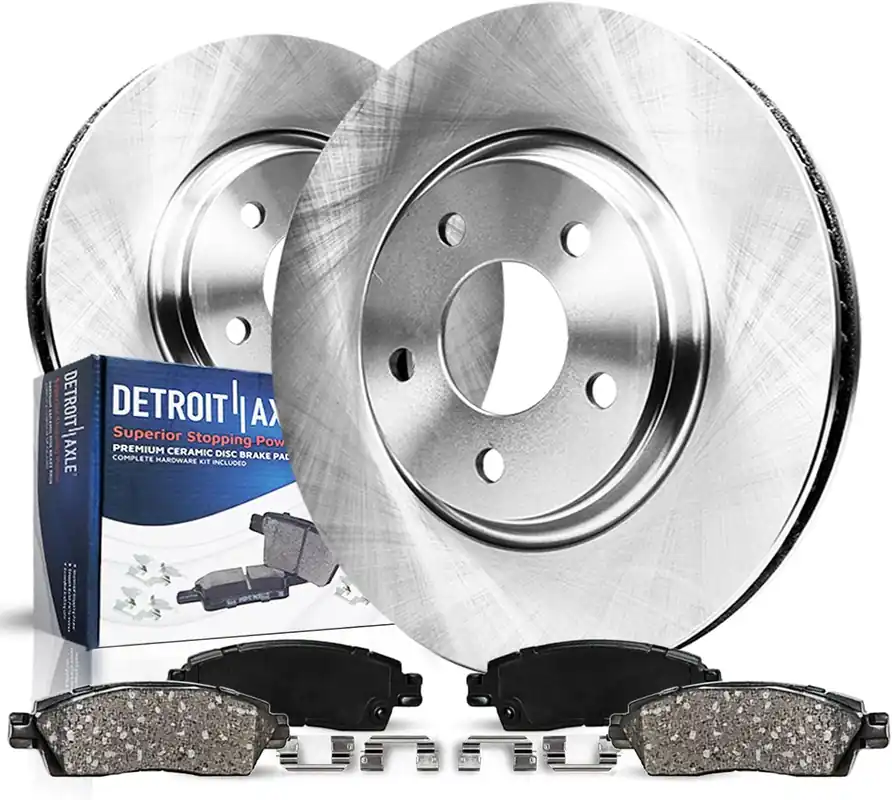 4pc Front Disc Rotors and Ceramic Brake Pads Kit Discount