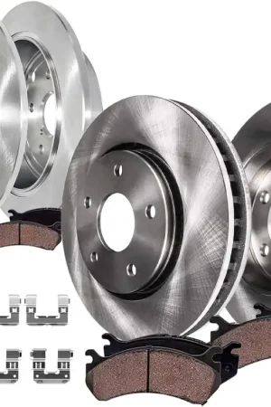 8pc Front & Rear Disc Rotors and Ceramic Brake Pads Kit Save Now