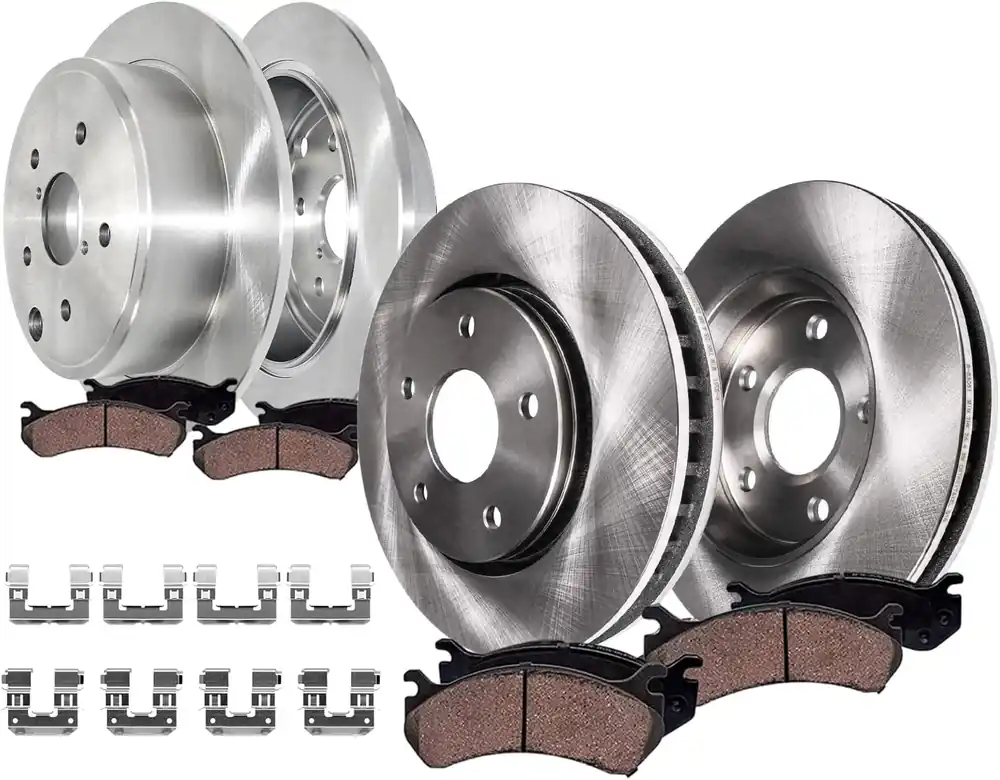 8pc Front & Rear Disc Rotors and Ceramic Brake Pads Kit Save Now