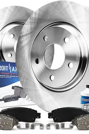 6pc Front Disc Rotors and Ceramic Brake Pads Kit New Release