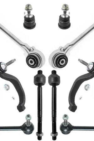 Worldwide Shipping 10pc Front Upper Control Arms Inner Outer Tie Rods Sway Bar Links Suspension Kit