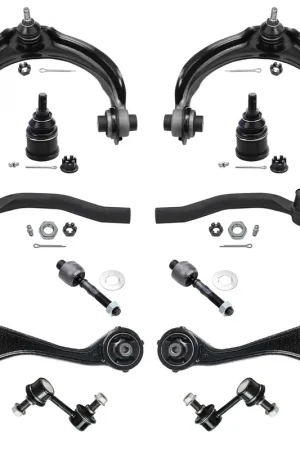 12pc Front Upper Lower Control Arms Tie Rods Sway Bar Links Suspension Kit Shop Now
