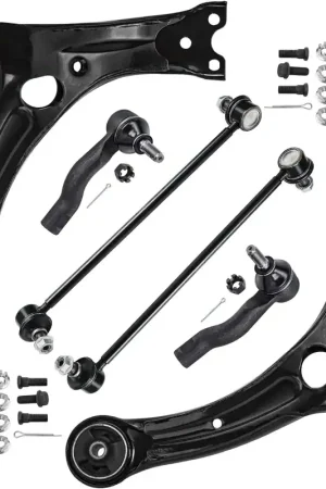 8pc Front Lower Control Arms Outer Tie Rods Sway Bar Links Suspension Kit Brand New