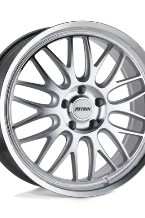Petrol P4C 5X112 17X8 +40 SILVER W/ MACHINED FACE & LIP Final Sale