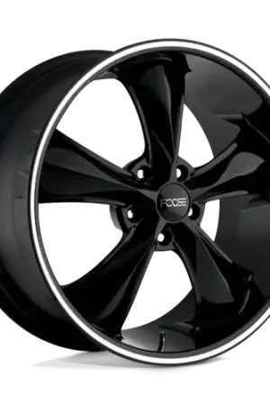 Foose 1PC F104 LEGEND 5X120.65 20X8.5 +7 GLOSS BLACK MILLED Budget