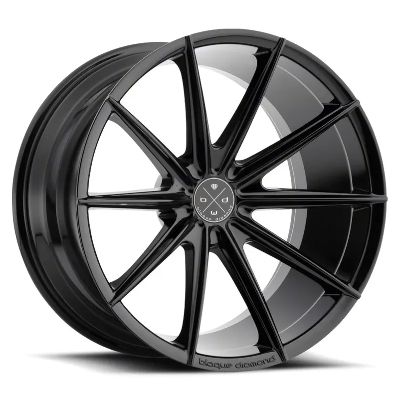Blaque Diamond Wheels BD-11 Gloss Black Wheel; Front Only; 20x9; 15mm Offset Trusted Brand