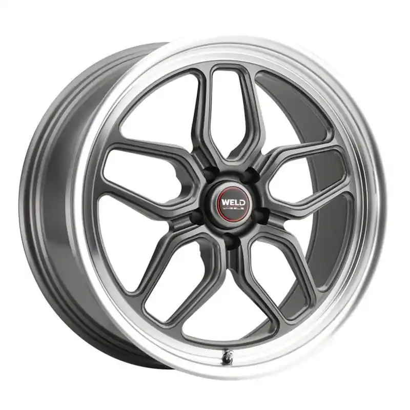 WELD Performance Laguna Matte Gunemtal with Polished Lip Wheel; 20x9; 20mm Offset Last Chance