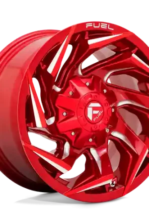 Latest Fuel 1PC D754 REACTION 5X114.3/5X127 17X9 -12 CANDY RED MILLED