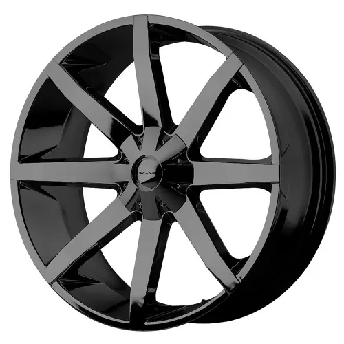 KMC KM651 SLIDE 5X114.3 20X8.5 +38 GLOSS BLACK Free Shipping