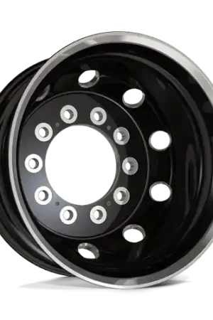 ATX AO404 JOURNEY 10X285.75 22.5X8.25 -168 SATIN BLACK W/ POLISHED LIP - REAR OUTER Cheap