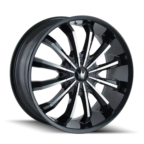 Mazzi Fusion 341 5x108/5x114.3 20x8.5+35 Gloss Black/Machined Face Editor’s Pick
