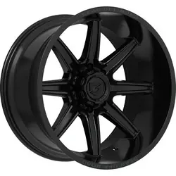 Time-Limited Gear Off Road 765B 8X180 22x12 -44 Gloss Black w/Lip Logo