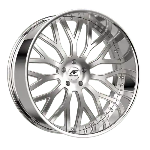 Amani Sorleno 5X120/5x127 26x10 +5 Brush center chrome lip Luxury