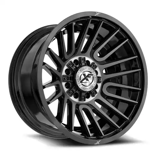 XF Off-Road XF-234 8x165.1/8x170 22x12 -44 Gloss Black & Brushed Double Dark Tint Super Sale