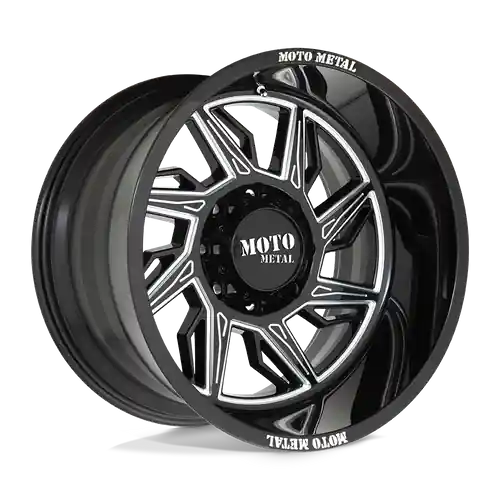 Trending Moto Metal MO997 HURRICANE 6X135 20X12 -44 GLOSS BLACK MILLED - RIGHT DIRECTIONAL