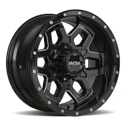 Ultra 217BM Warlock 6X135/6x139.7 18x9 +12 Gloss Black w/Milled Accents Latest