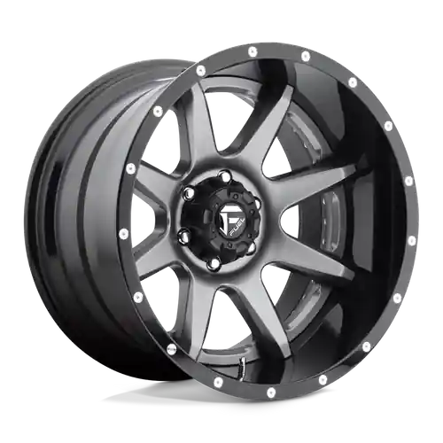 Fuel 2PC D238 RAMPAGE 6X135 22X12 -44 MATTE GUN METAL BLACK LIP Authentic