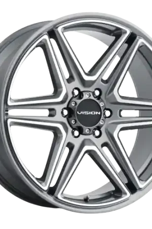 Grab Now Vision Street-Designs 476 Wedge 6x135 20x9+30 Gunmetal Machined Face