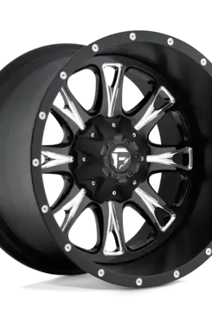 Fuel 1PC D513 THROTTLE 6X135/6X139.7 20X12 -44 MATTE BLACK MILLED Fresh Stock