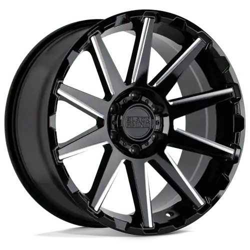 Black Rhino TYPHOON 6X139.7 18X9.5 +12 GLOSS BLACK W/ MILLED SPOKES Best Seller