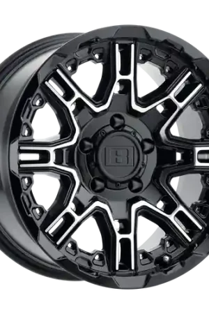 Free Delivery Level 8 SLINGSHOT 6X139.7 17X8.5 -10 GLOSS BLACK W/ MACHINED FACE