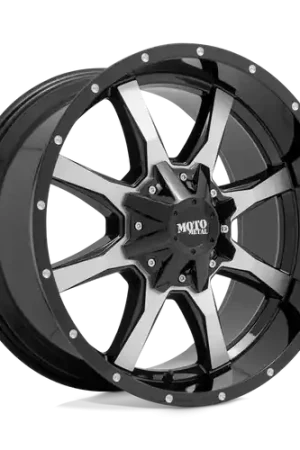Mega Sale Moto Metal MO970 8X170 17X9 -12 GLOSS BLACK MACHINED FACE