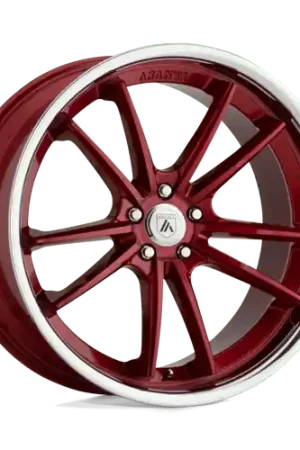 Asanti Black ABL-23 SIGMA 5X114.3 22X10.5 +35 CANDY RED W/ CHROME LIP Must Have