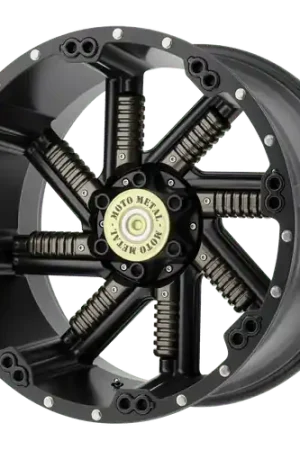 Direct From Manufacturer Moto Metal MO979 BUCKSHOT 8X170 22X12 -44 SATIN BLACK WITH GUN METAL INSERTS