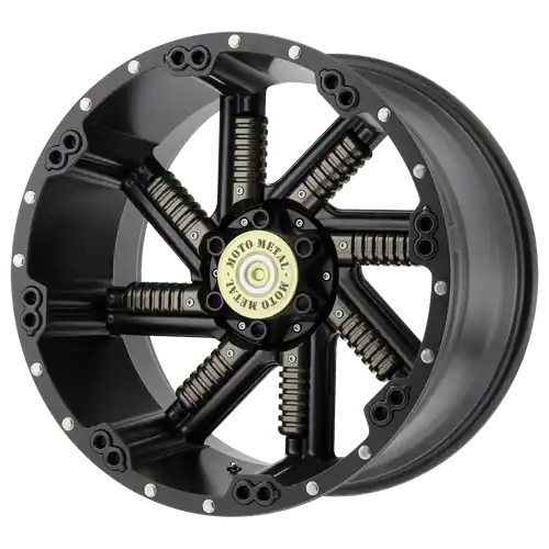 Direct From Manufacturer Moto Metal MO979 BUCKSHOT 8X170 22X12 -44 SATIN BLACK WITH GUN METAL INSERTS