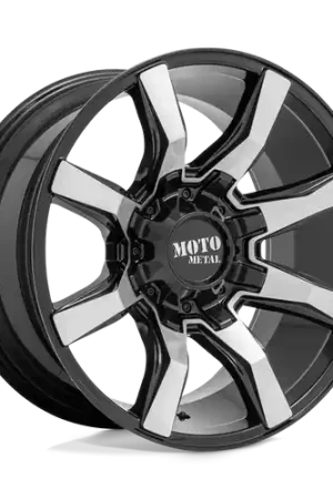 Moto Metal MO804 SPIDER 8X165.1 20X10 +12 GLOSS BLACK MACHINED Markdown