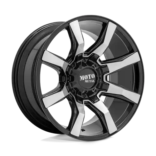 Moto Metal MO804 SPIDER 8X165.1 20X10 +12 GLOSS BLACK MACHINED Markdown