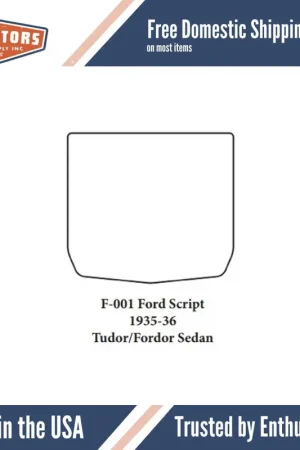 Price Drop Trunk Floor Mat Cover for 1935-36 Ford Fordor Sedan Ultra High Def Rubber Smooth