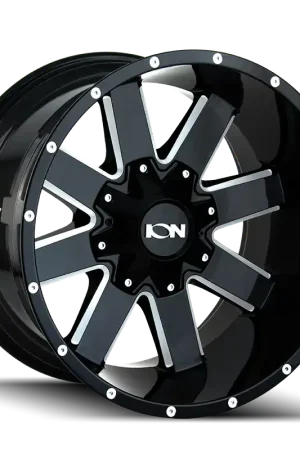 Ion 141 Wheel 17x9 5x127 & 5x139.7 Gloss Black Milled 18mm Premium