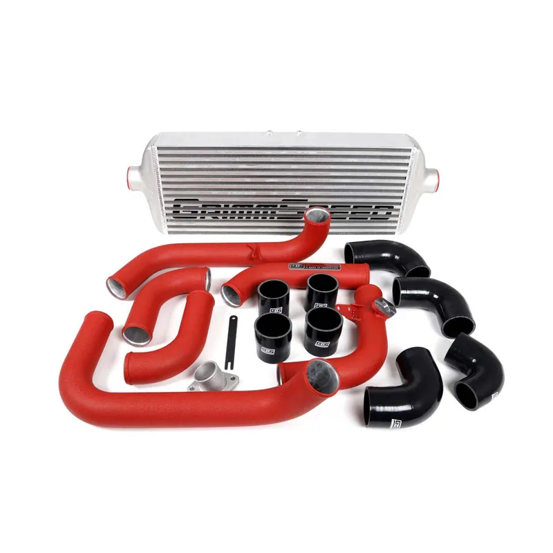 GrimmSpeed Front Mount Intercooler Kit w/ Red Piping - 2008-2014 Subaru WRX Affordable