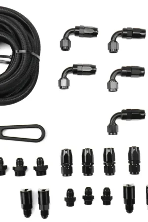 Torque Solution Braided Fuel Line Kit For -6AN FPR - 2002-2014 Subaru WRX / 2007-2021 STI Warranty Included