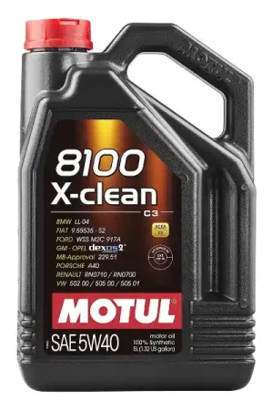 Hassle-Free Returns Motul 8100 X-Clean Engine Oil 5W40 5L - Universal