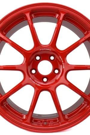 Fan Favorite Volk ZE40 Hyper Red 18x9.5 +43 5x100 Face 2 (Single Wheel) - 2013-2016 Scion FR-S / 2013-2024 Subaru BRZ / 2017-2024 Toyota 86