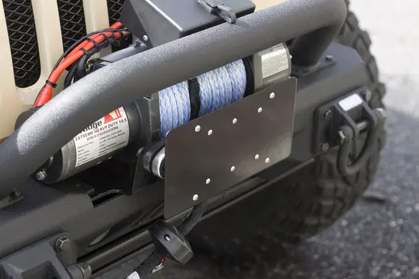 Price Cut Rugged Ridge Front Hawse Fairlead License Plate Mounting Bracket