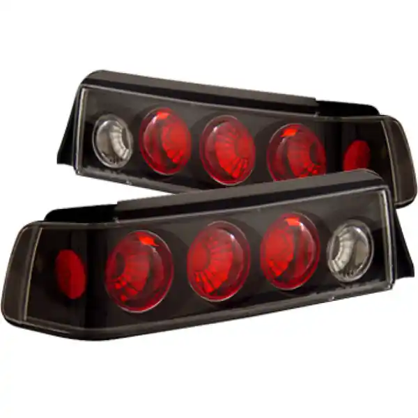 ANZO 1988-1991 Honda Civic Taillights Black Fan Favorite