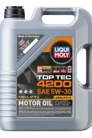 Fan Favorite LIQUI MOLY 5L Top Tec 4200 New Generation Motor Oil SAE 5W30