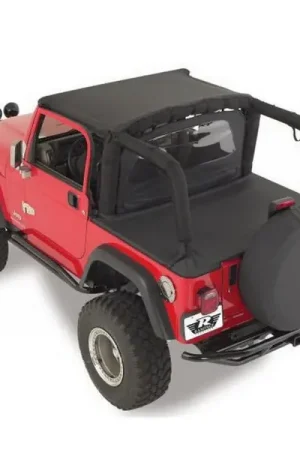 Final Sale Rampage 1992-1995 Jeep Wrangler(YJ) Tonneau Cover - Black Denim