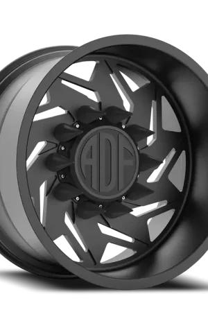 Worldwide Shipping Adf Flex Left Dually Wheel 22x12 8x210 Satin Black -40mm - MINIMUM PURCHASE OF 4 - FREE T-SHIRT INCLUDED!