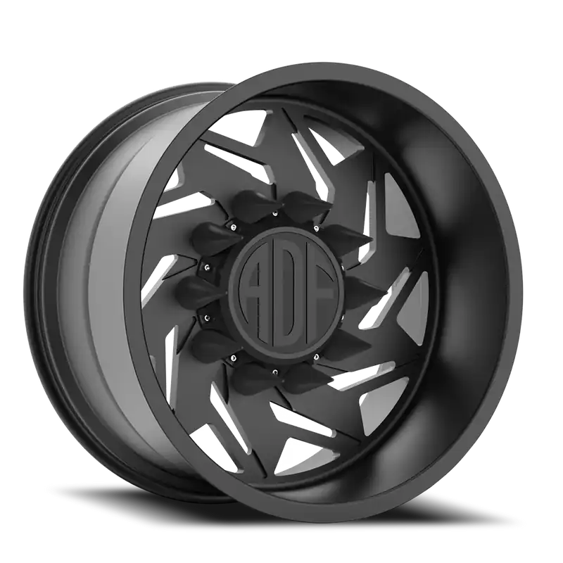 Worldwide Shipping Adf Flex Left Dually Wheel 22x12 8x210 Satin Black -40mm - MINIMUM PURCHASE OF 4 - FREE T-SHIRT INCLUDED!