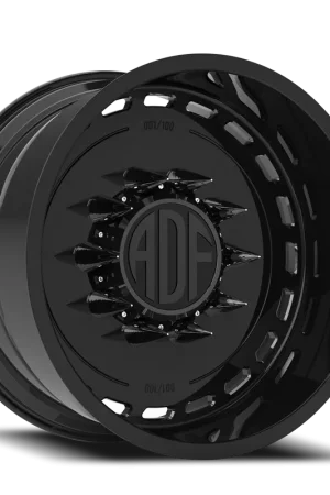 Adf Ltd Dually Wheel 24x14 10x225 Gloss Black -76mm - MINIMUM PURCHASE OF 4 - FREE T-SHIRT INCLUDED! Original